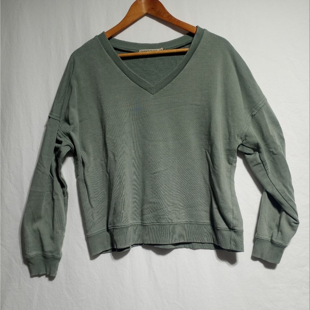 Chance Or Fate Woman's Green Pullover Sweatshirt Size Large